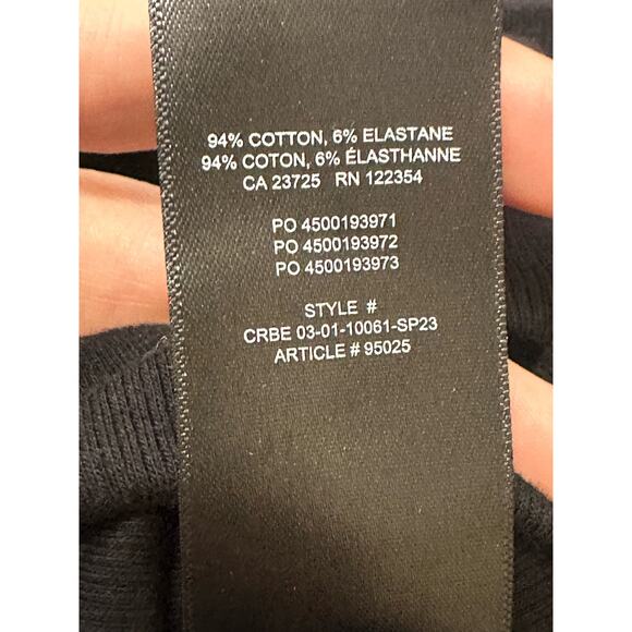 TNA black short sleeves crop fitted T shirt size Medium - Picture 4 of 14